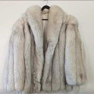 VINTAGE 70s Mob Wife Real Fox Fur Coat | Silver Fox Coat | Retro Glam Co…